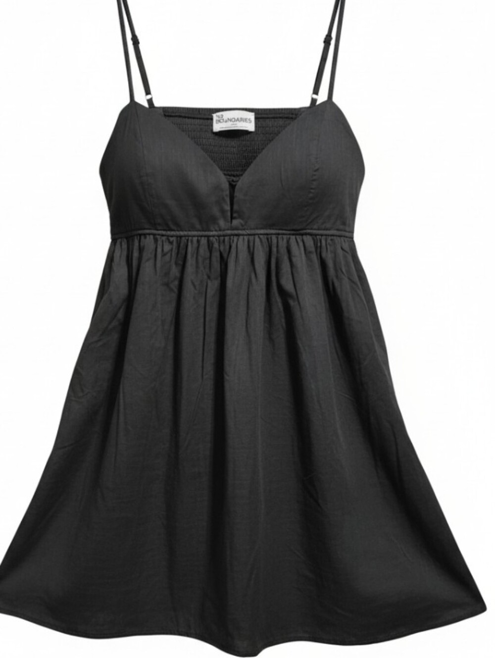 NO BOUNDARIES Black Babydoll Slip Dress with Adjustable Straps